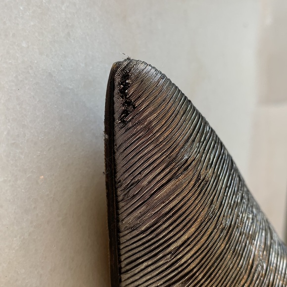 Stuart Weitzman size 6 silver mules with kitten heel. - Picture 7 of 7